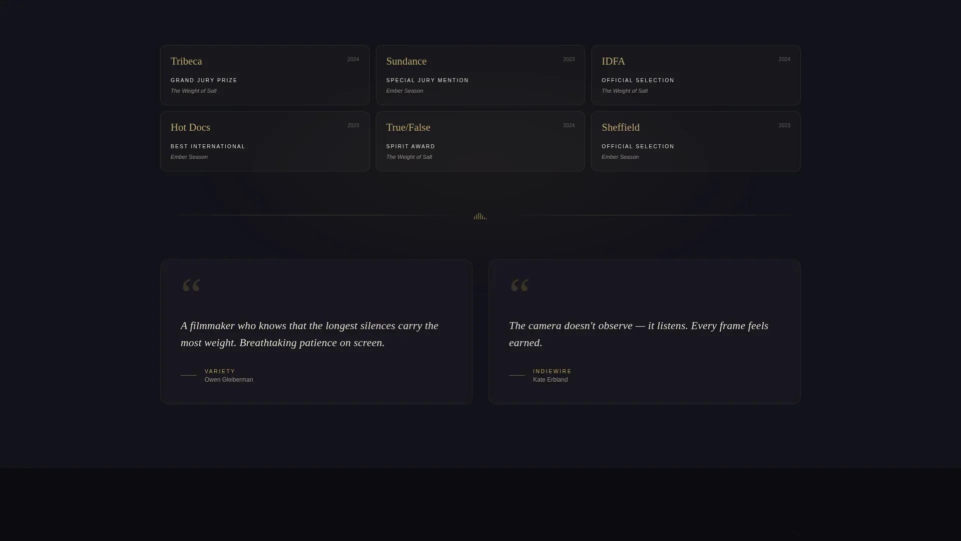 Film & Video Production Professional Website Template