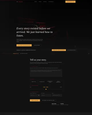 Cinematic Documentary Production Landing Page Template