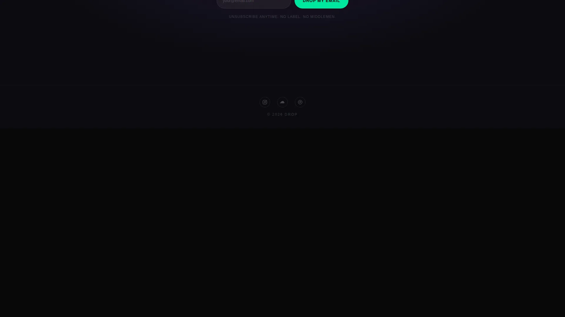 Electronic DJ Artist Landing Page Template