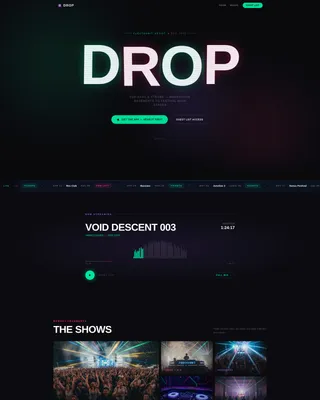 Electronic DJ Artist Landing Page Template