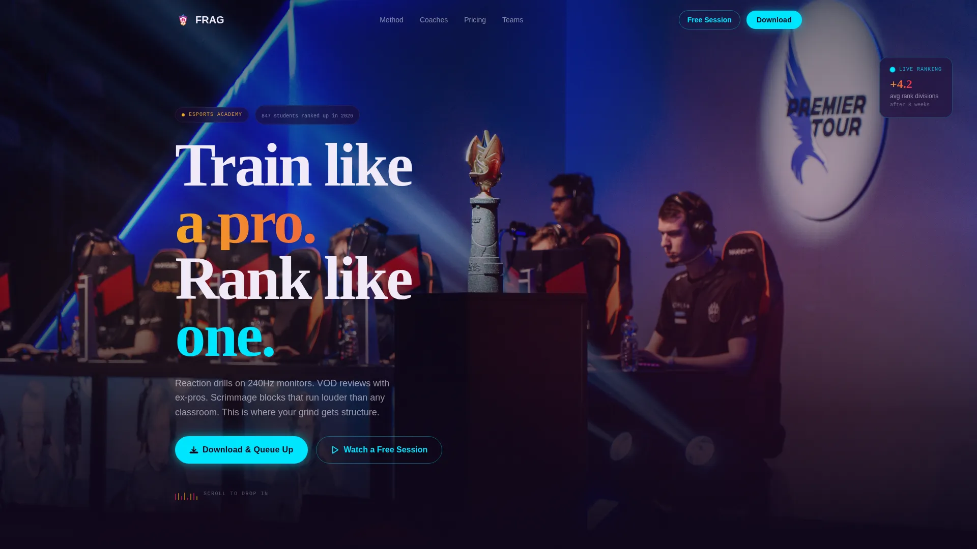 Elite Esports Academy Landing Page Template