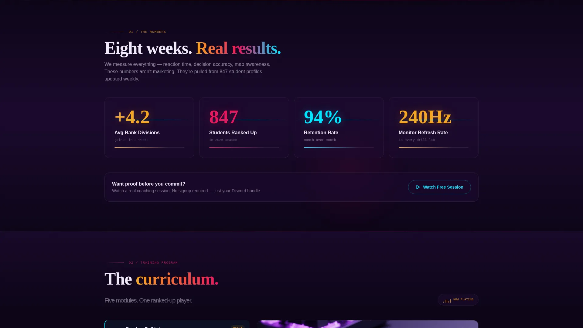 Elite Esports Academy Landing Page Template
