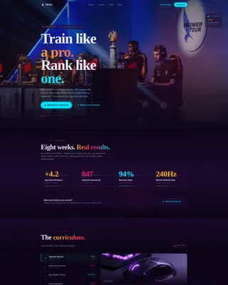 Elite Esports Academy Landing Page Template