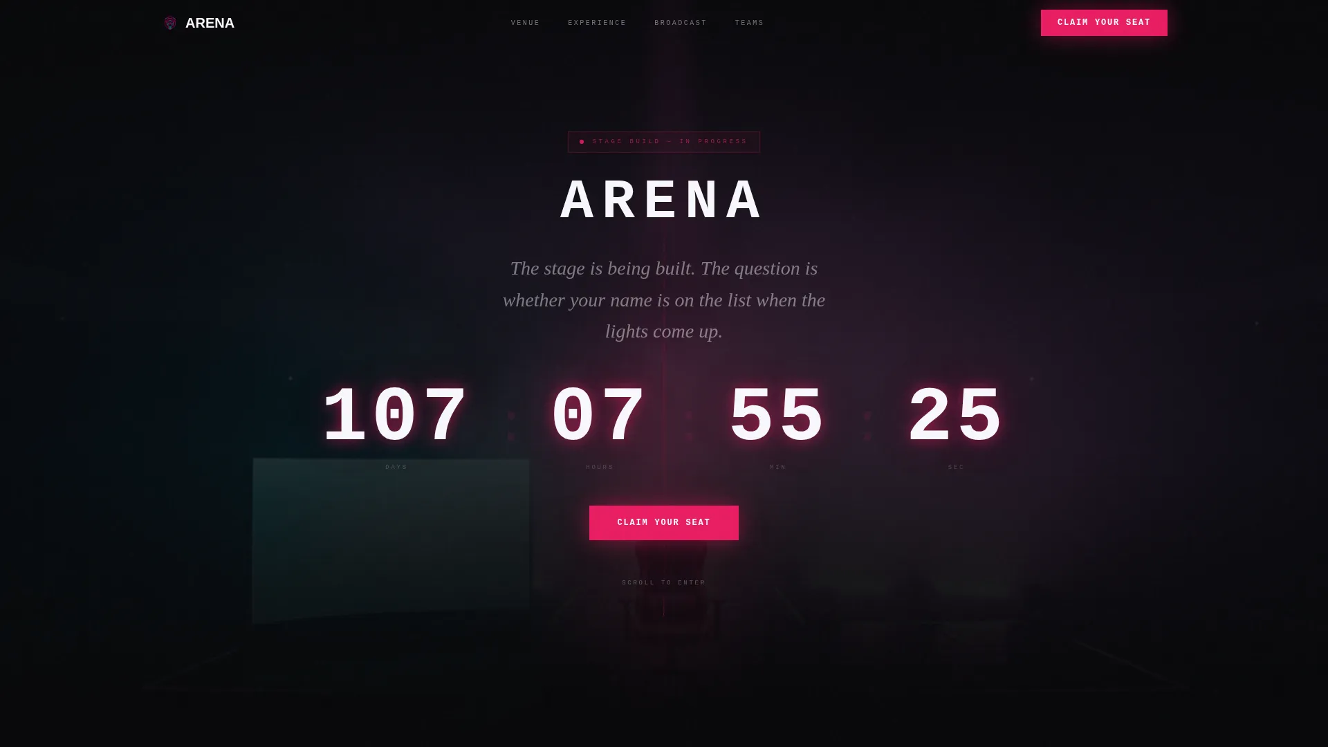 Esports Landing Page Template - Cinematic Waitlist