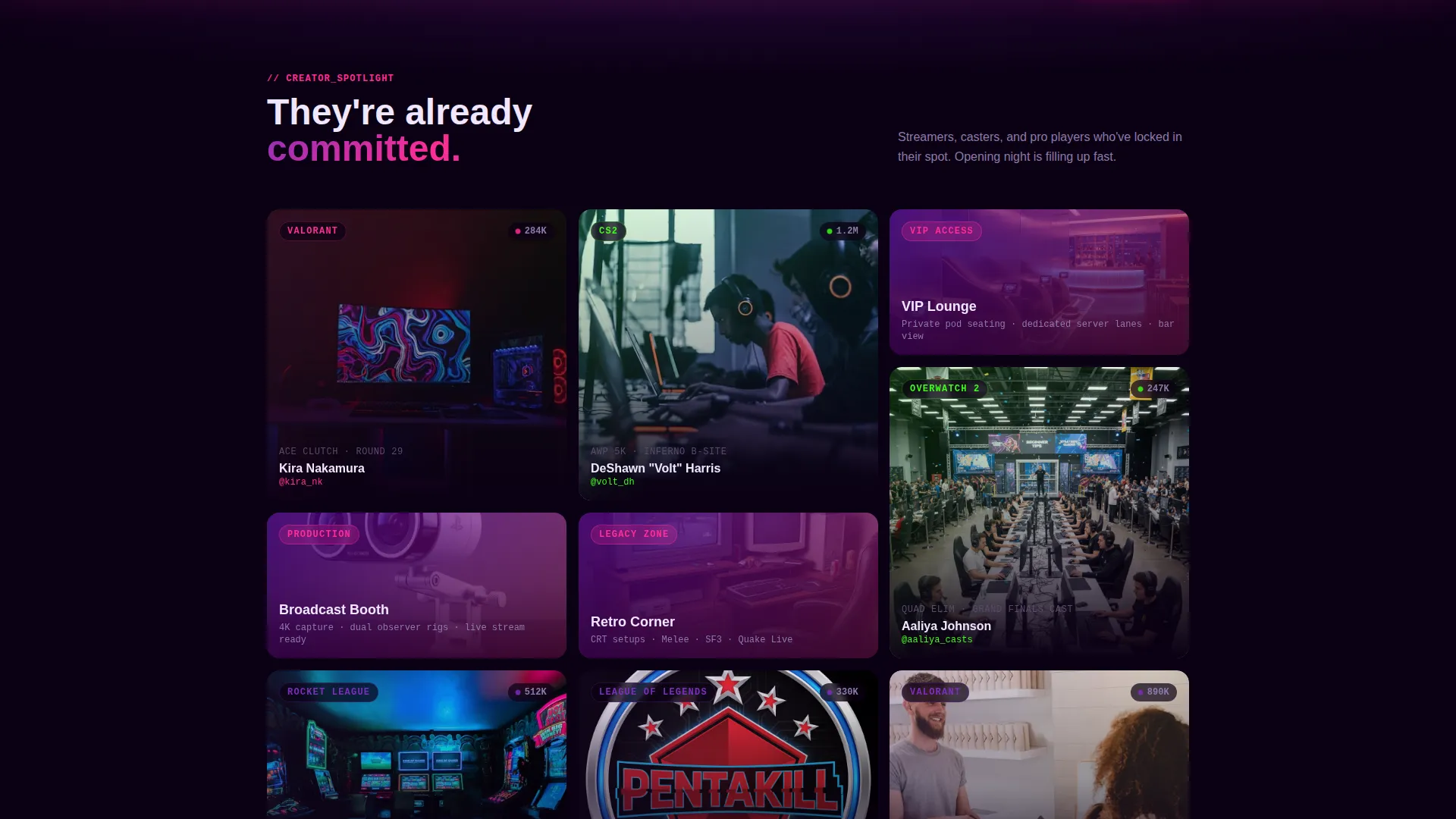 Esports Arena Waitlist Landing Page Template
