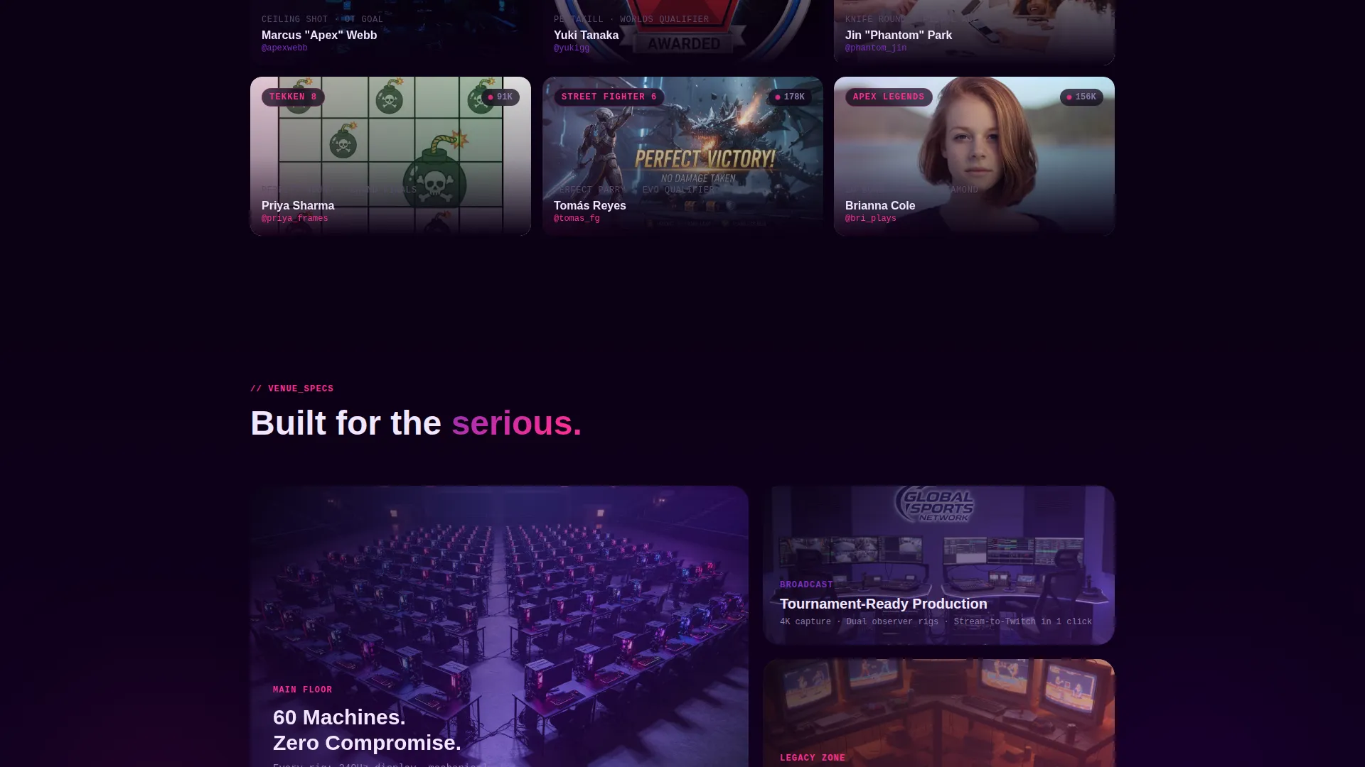 Esports Arena Waitlist Landing Page Template