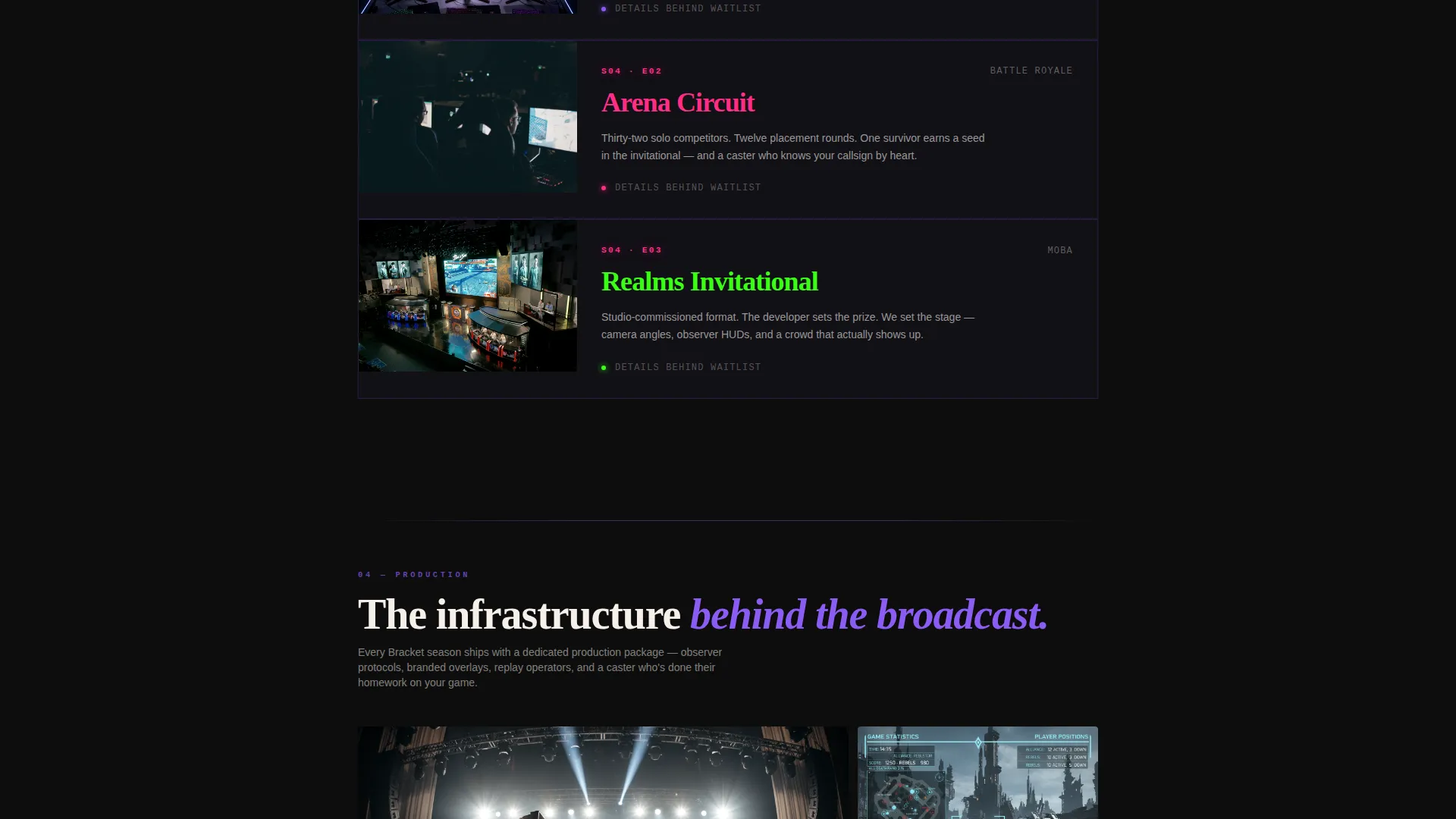 Elite Esports Tournament Organizer Landing Page