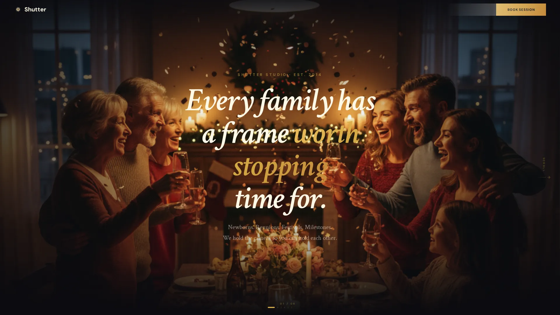 Family Photography Landing Page Template