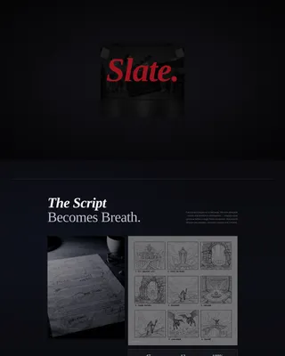 Cinematic Film Production Company Landing Page