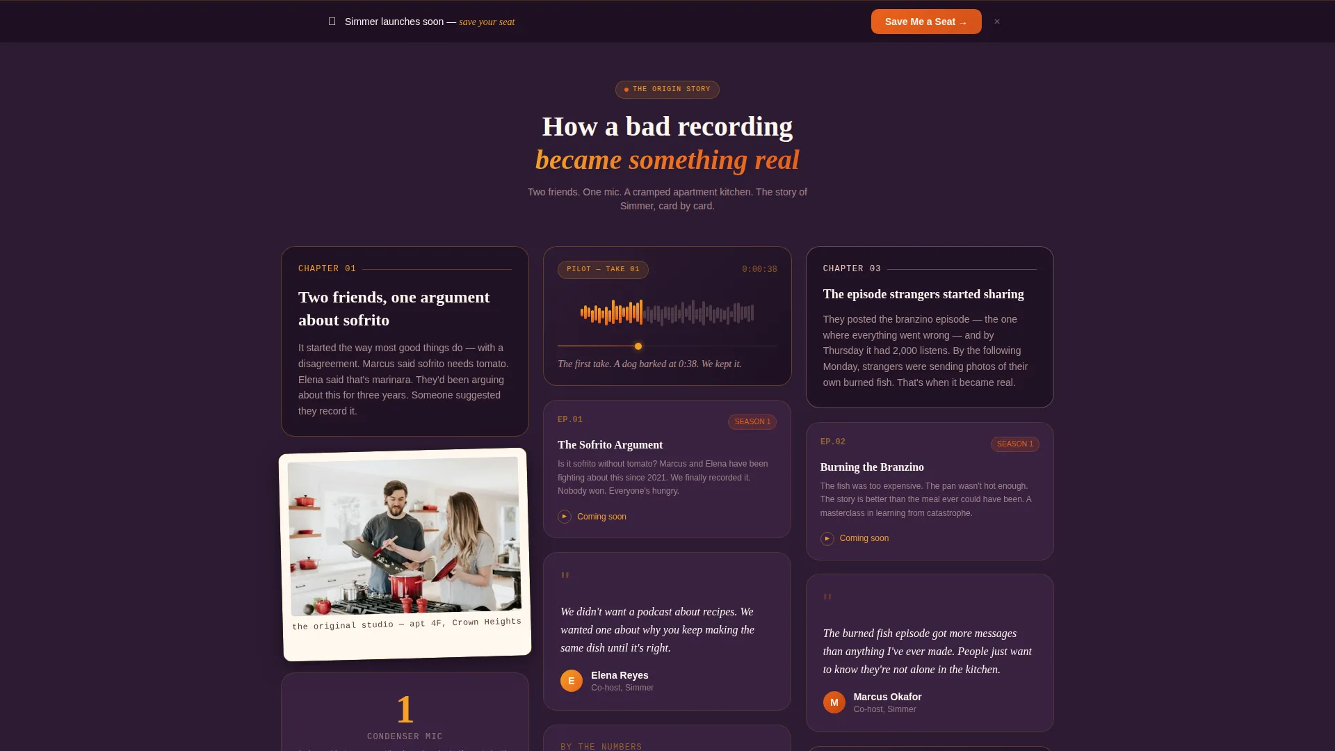 Food Podcast Landing Page Template | Waitlist