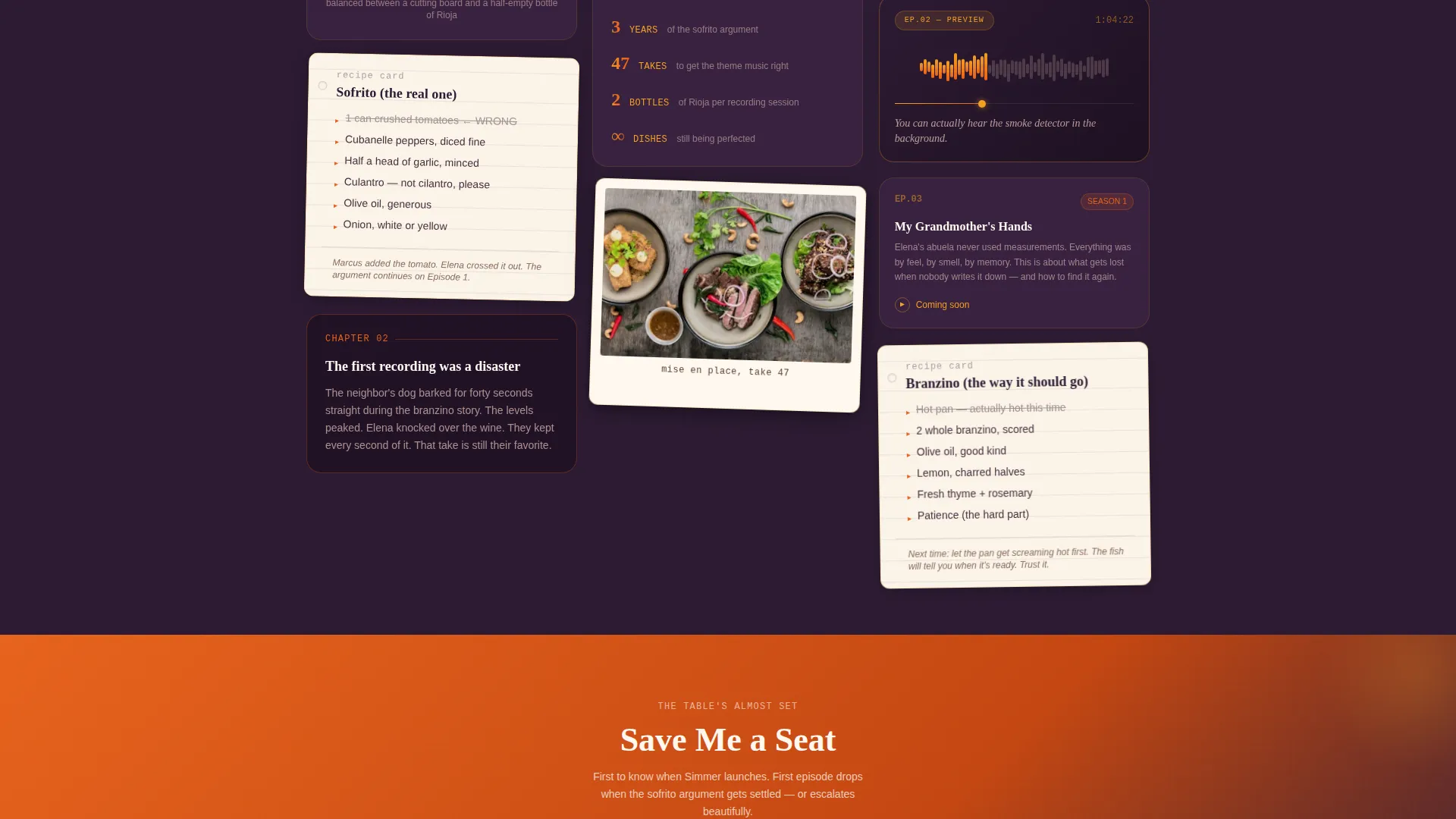 Food Podcast Landing Page Template | Waitlist