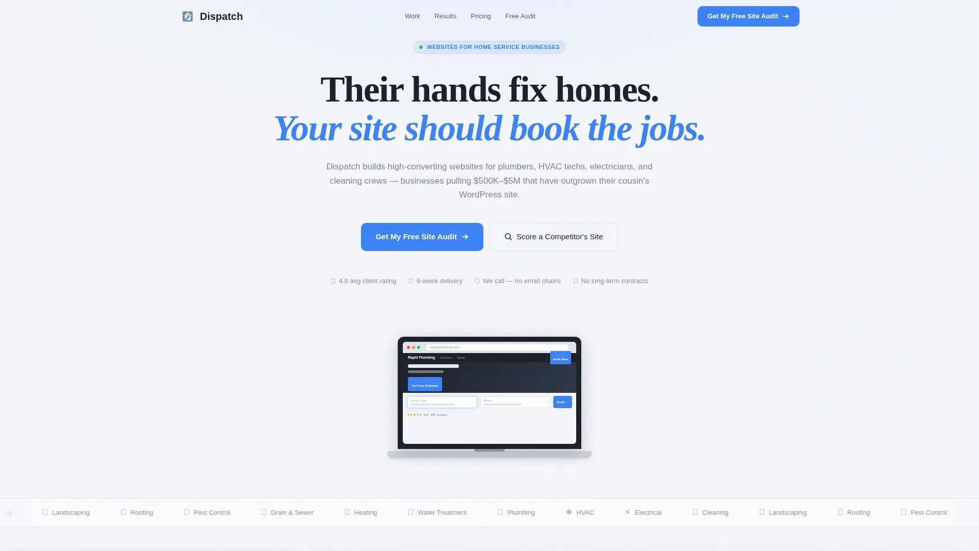 Home Services Agency Bento Grid Landing Page