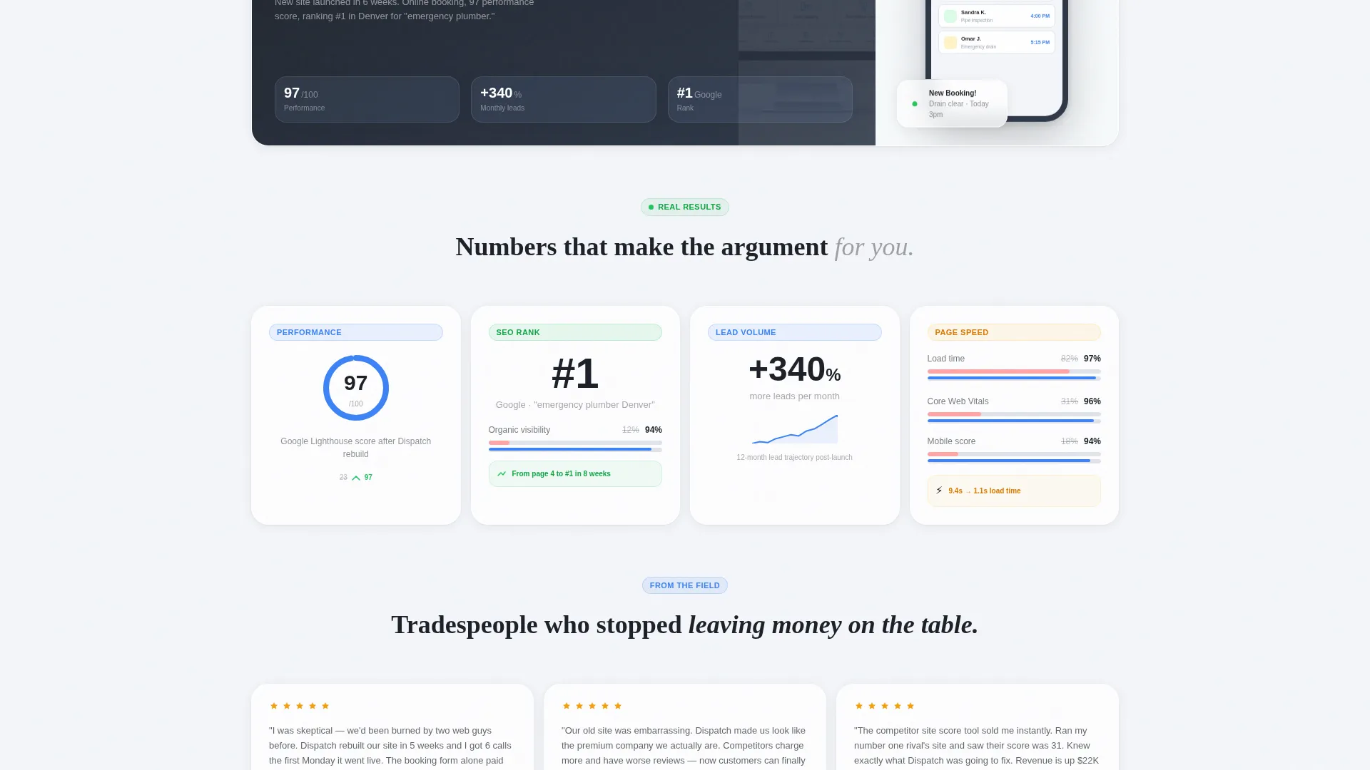 Home Services Agency Bento Grid Landing Page