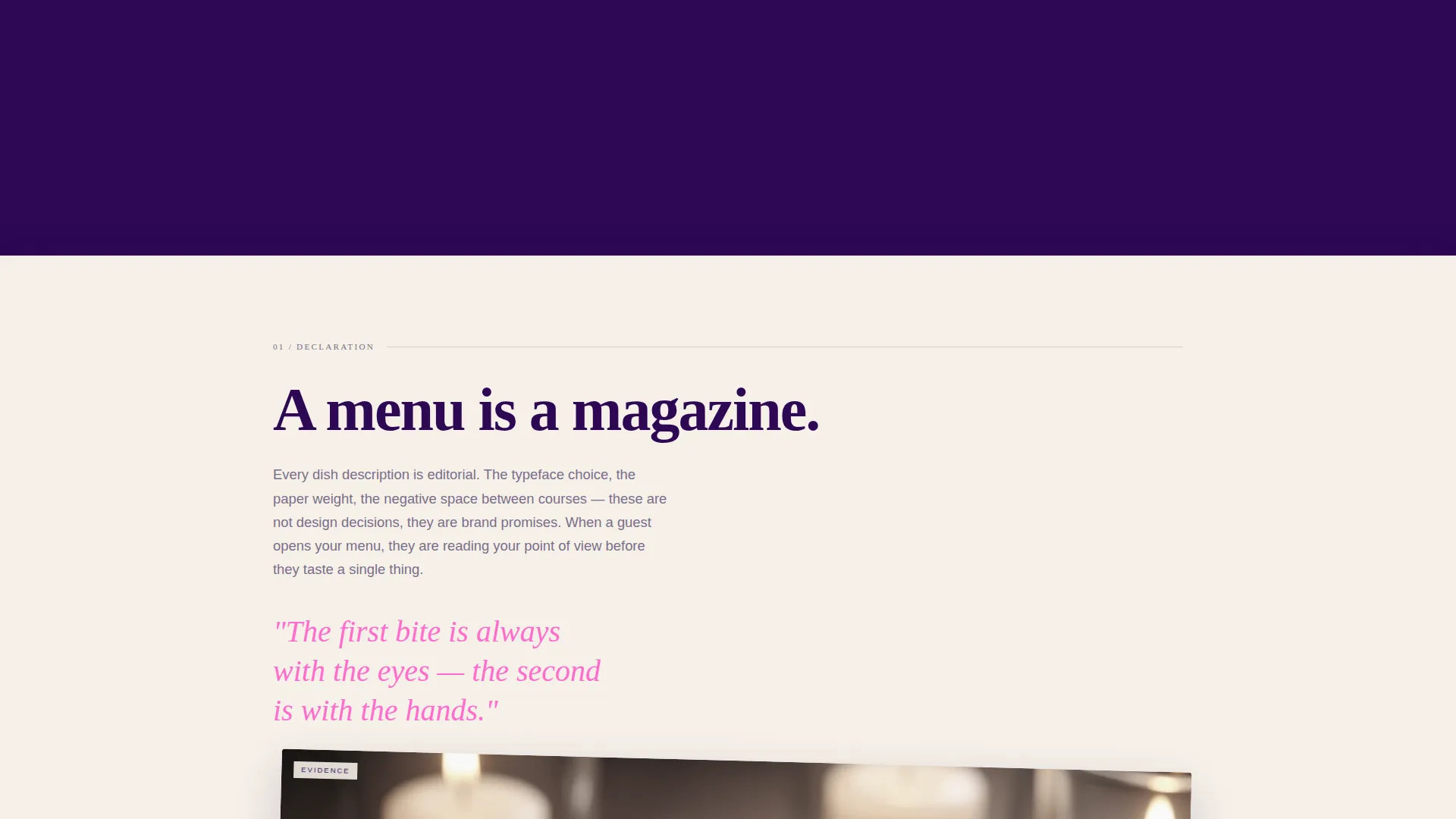 Hospitality Branding Agency Landing Page Template