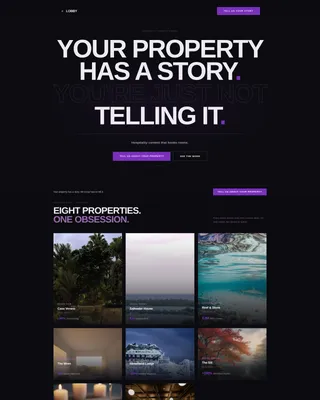 Cinematic Hospitality Agency Landing Page Template