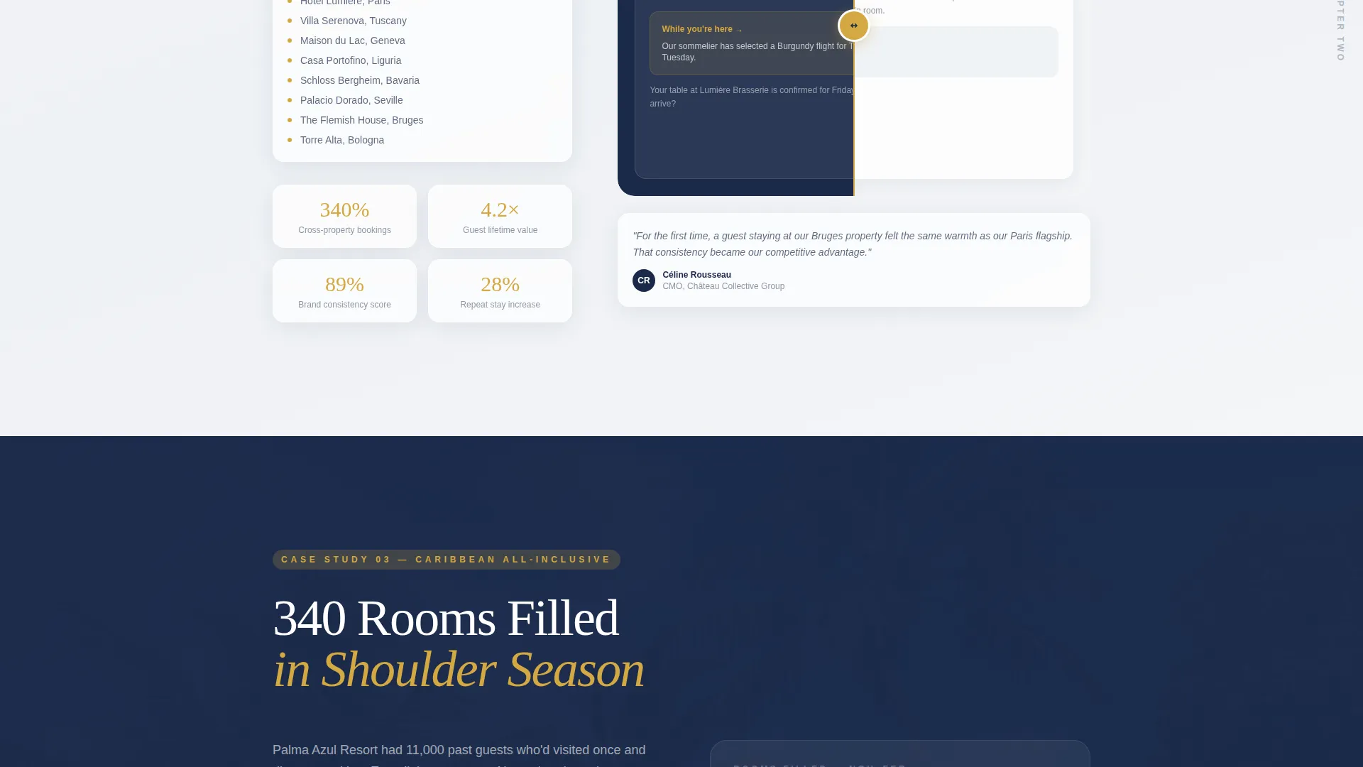 Hospitality Email Marketing Agency Landing Page