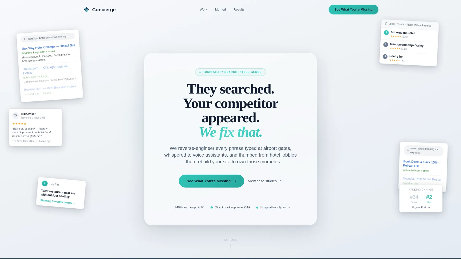 Hospitality SEO Agency Landing Page Template