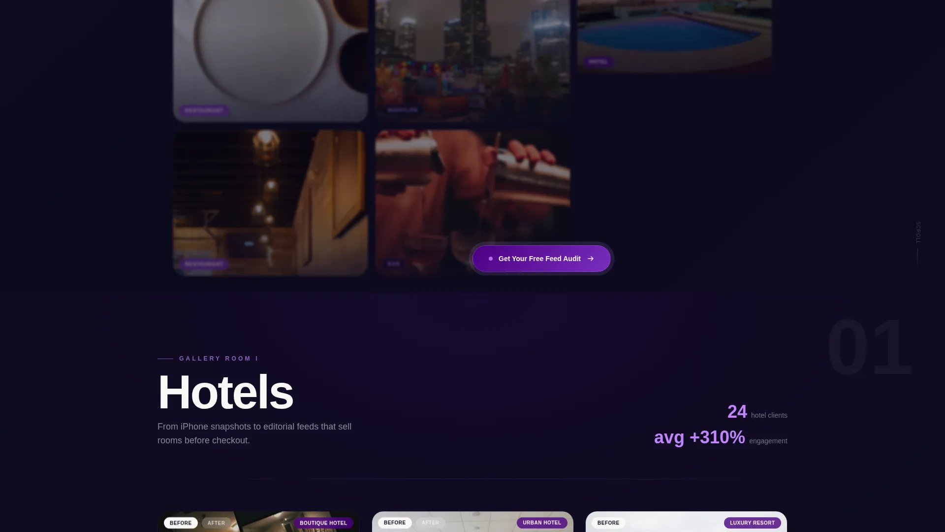 Hospitality Social Media Agency Landing Page Template