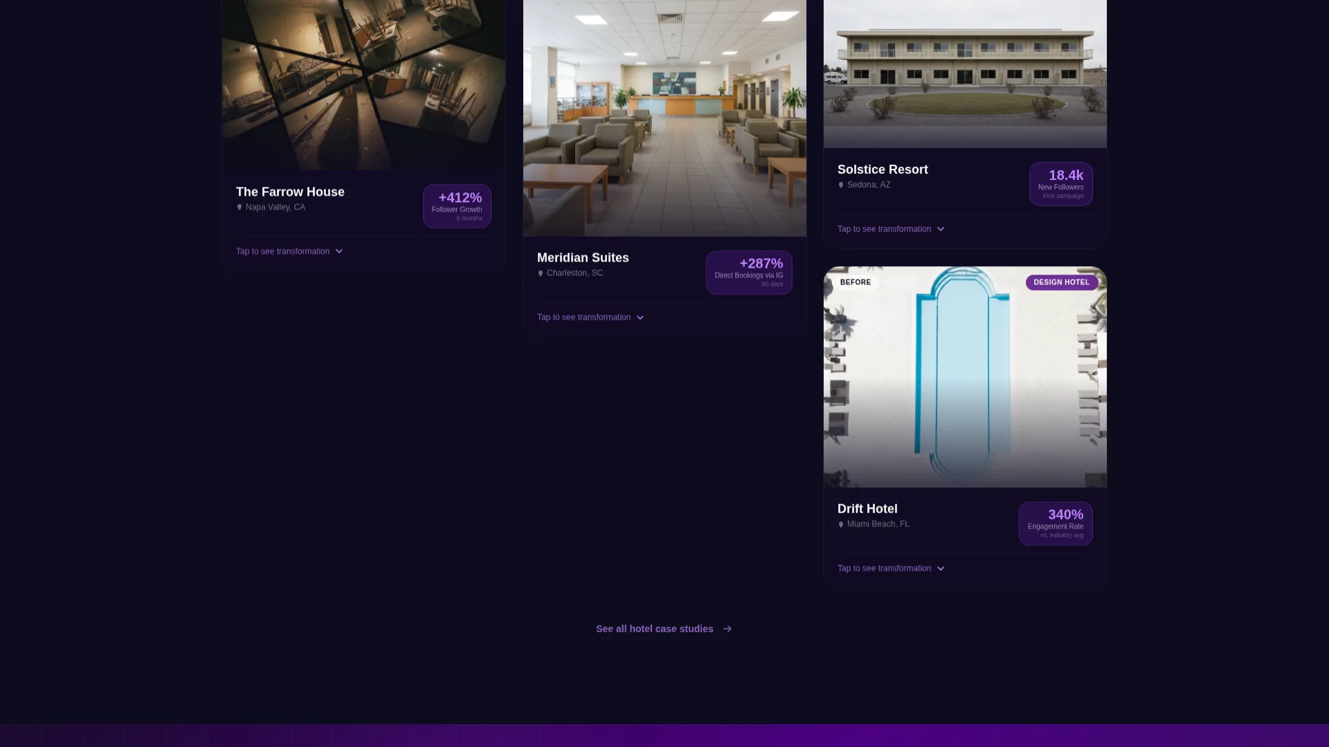 Hospitality Social Media Agency Landing Page Template