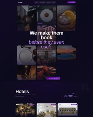 Hospitality Social Media Agency Landing Page Template