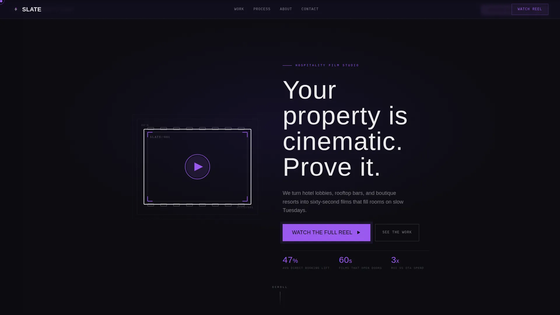 Hospitality Video Marketing Agency Landing Page Template