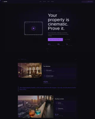 Hospitality Video Marketing Agency Landing Page Template