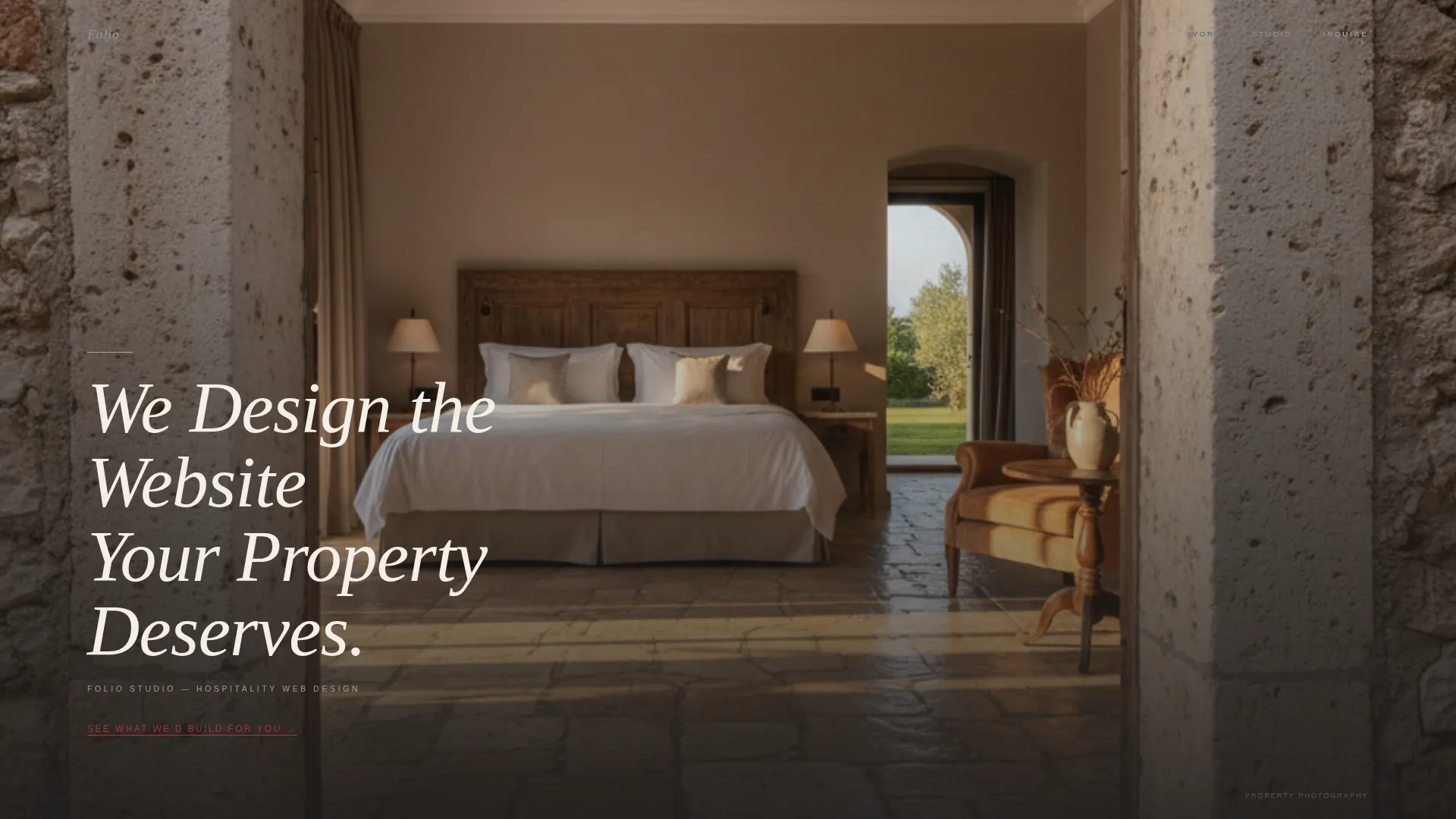 Hospitality Web Design Agency Landing Page