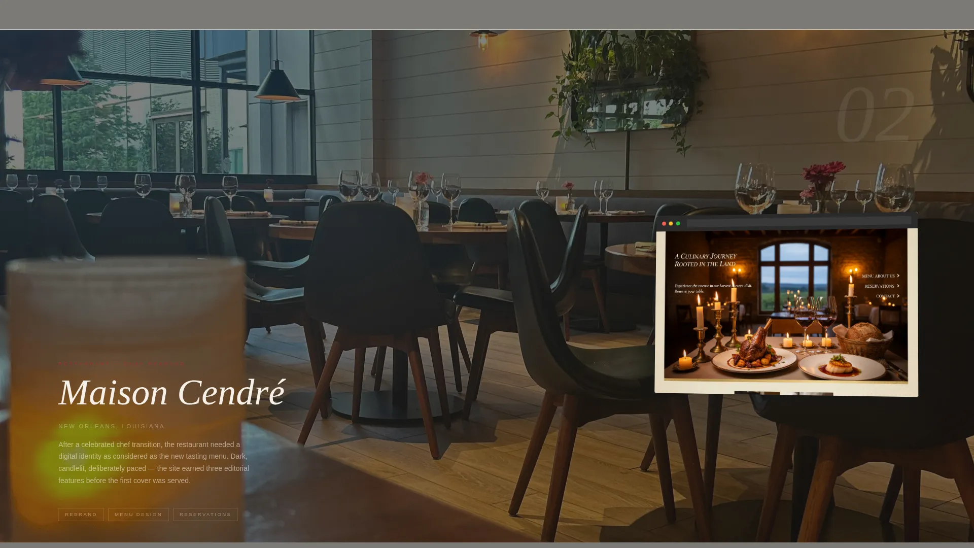 Hospitality Web Design Agency Landing Page