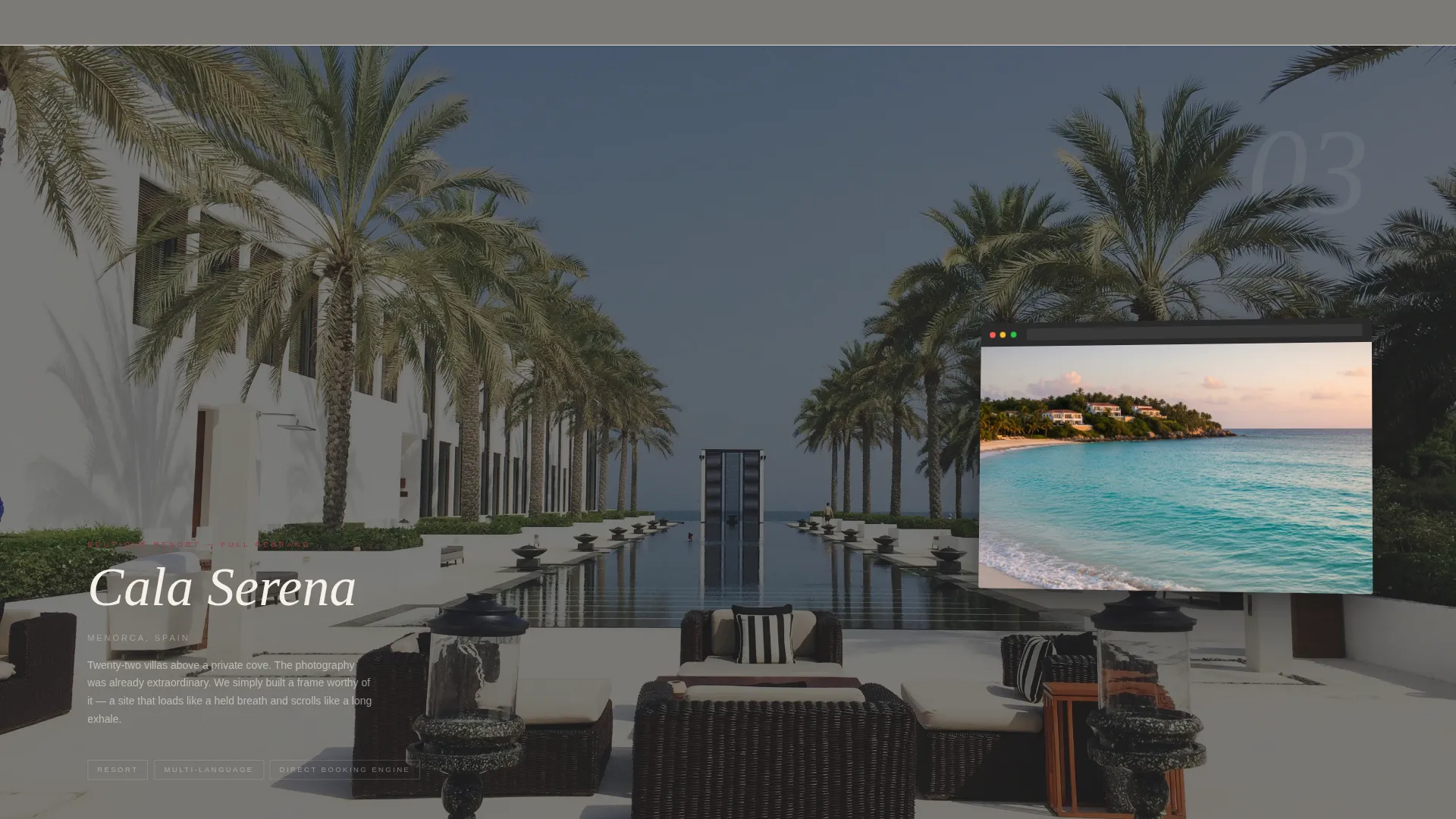 Hospitality Web Design Agency Landing Page