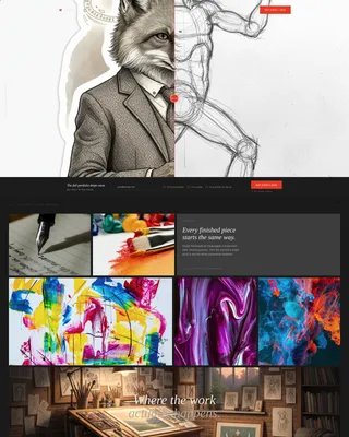 Cinematic Illustrator Portfolio Landing Page