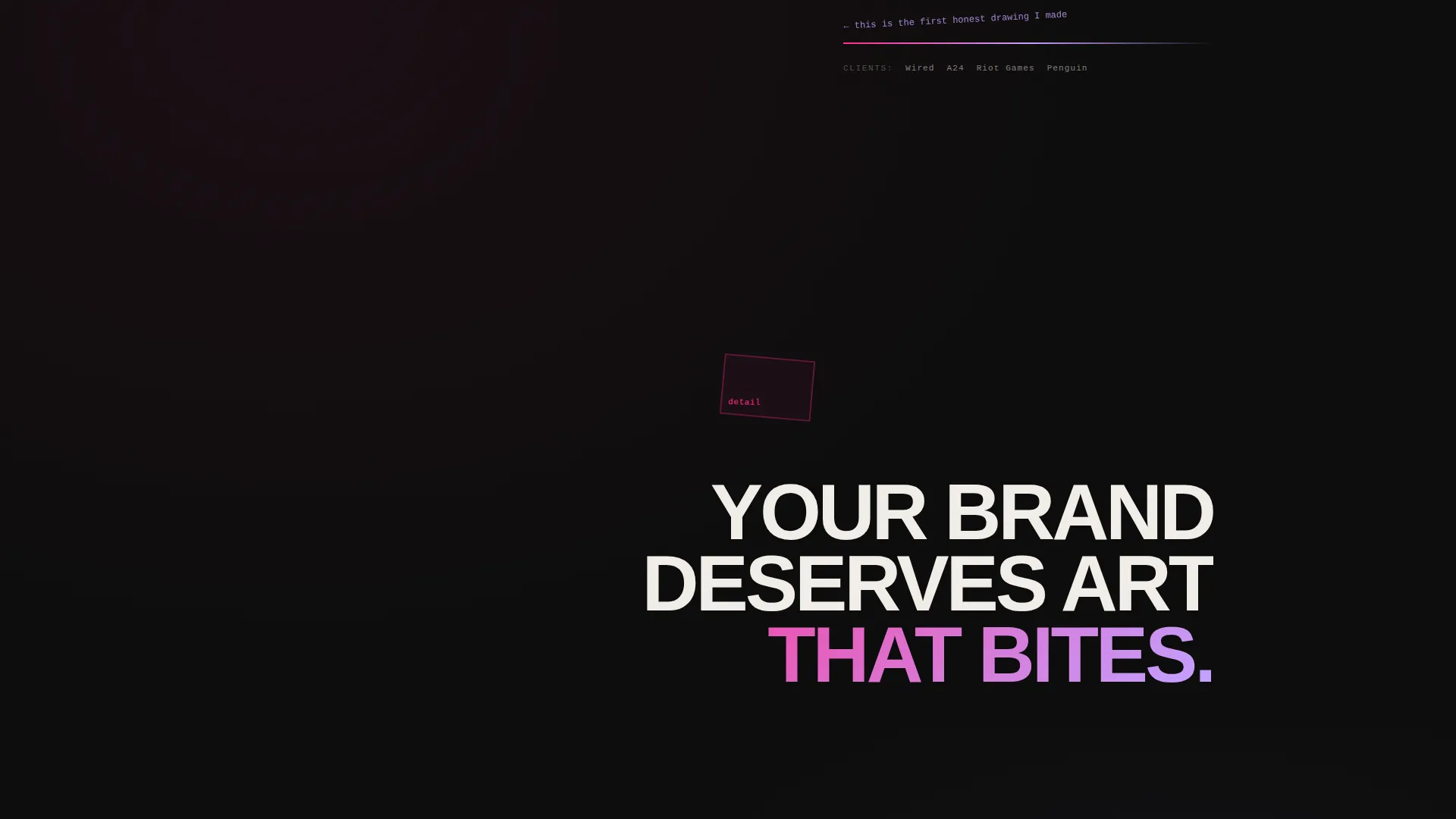 Bold Brutalist Illustrator Landing Page Template