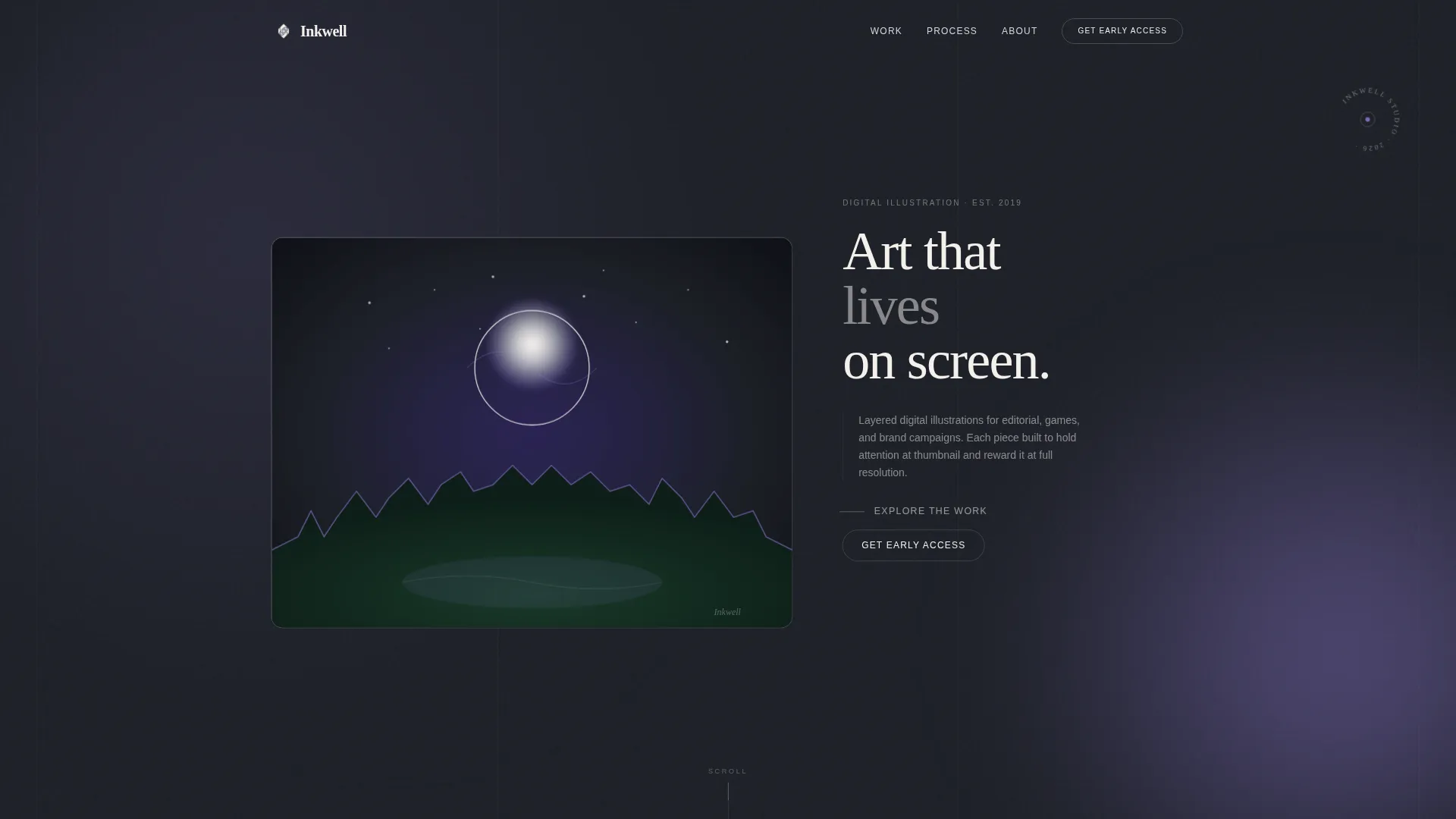 Illustrator Portfolio Landing Page Template