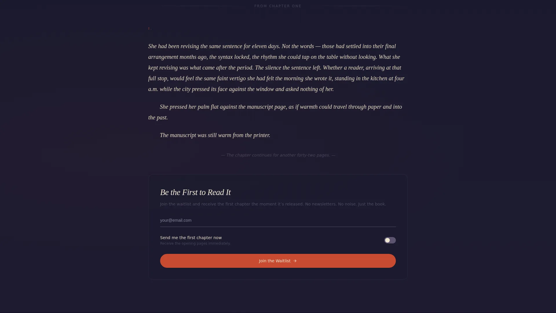 Immersive Author Landing Page Template