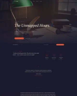 Immersive Author Landing Page Template