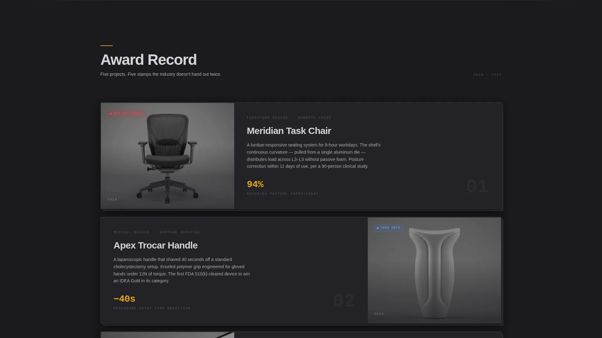 3D & Product Design Portfolio Booking Website Template