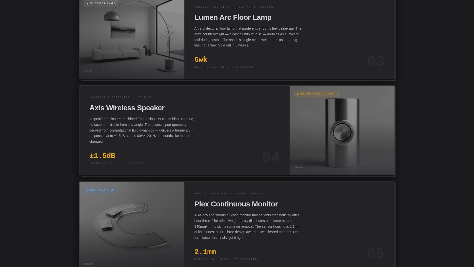 3D & Product Design Portfolio Booking Website Template