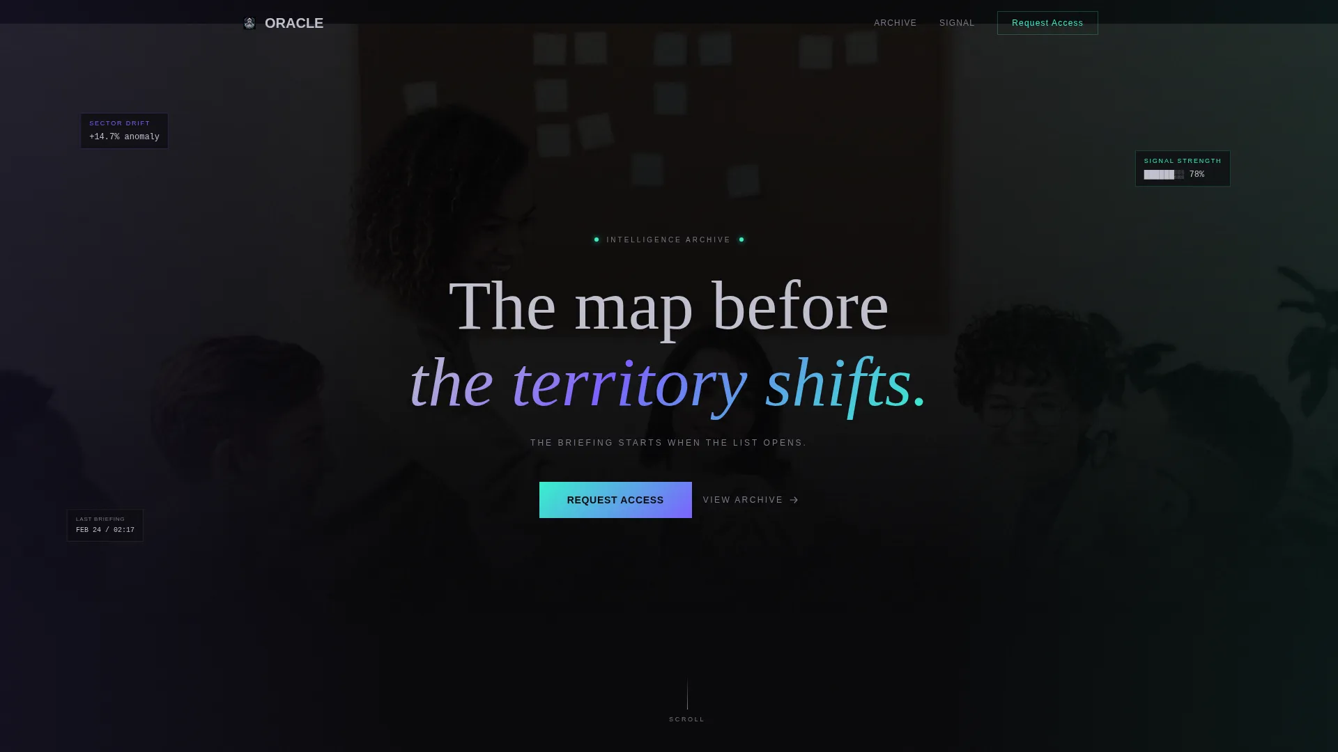 Dark Immersive Analyst Landing Page Template