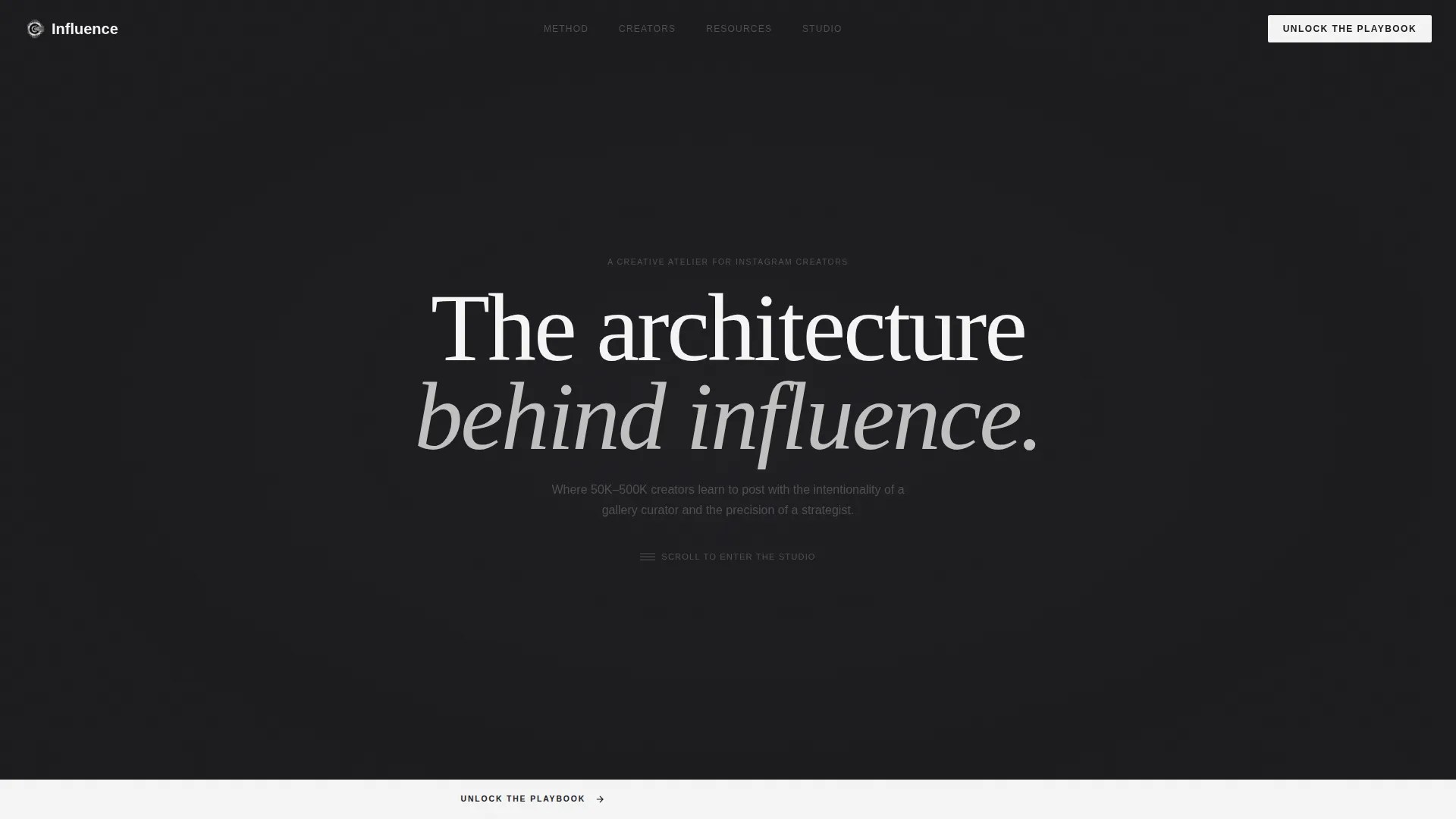 Horizontal Scroll Instagram Influencer Landing Page
