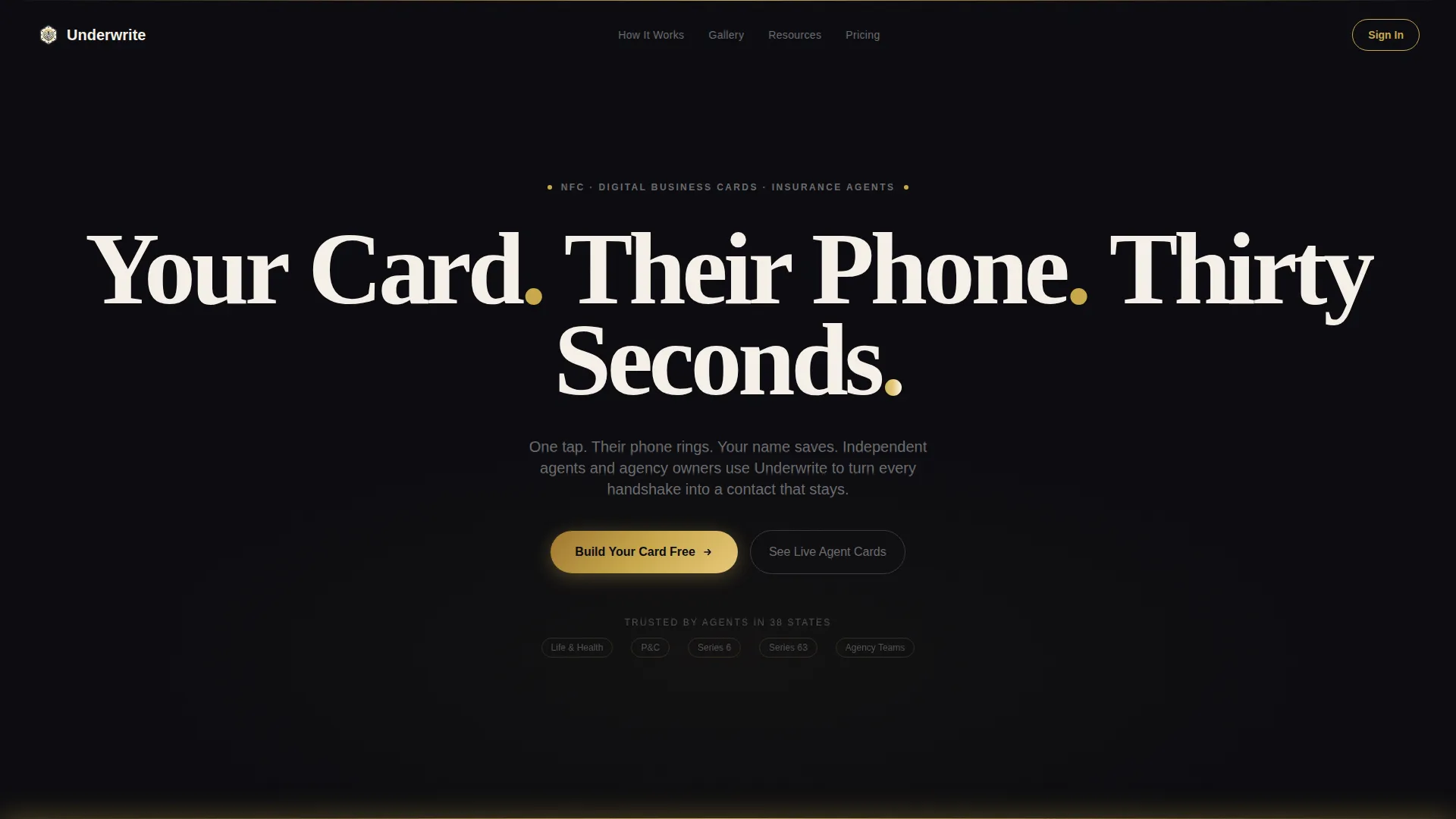 Insurance Agent Digital Business Card Landing Page