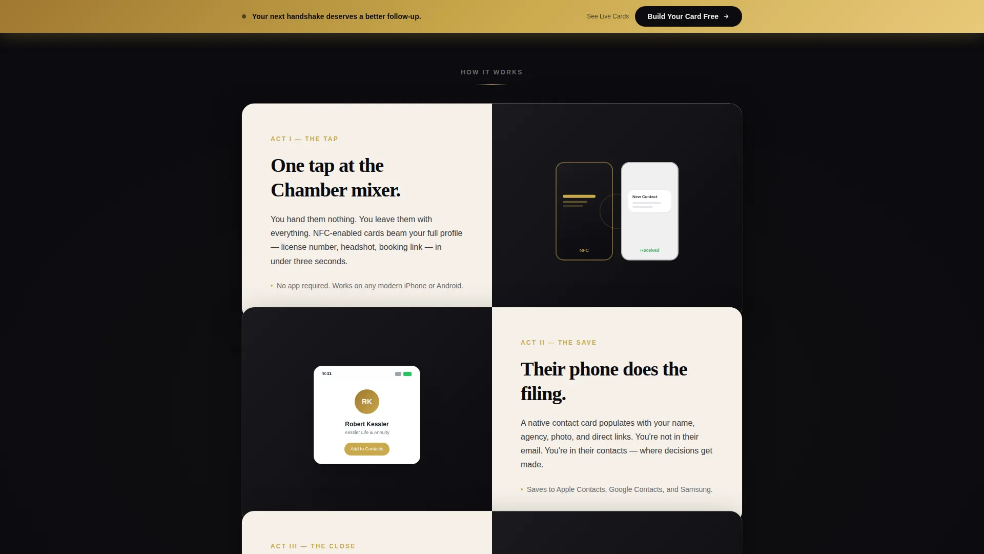 Insurance Agent Digital Business Card Landing Page