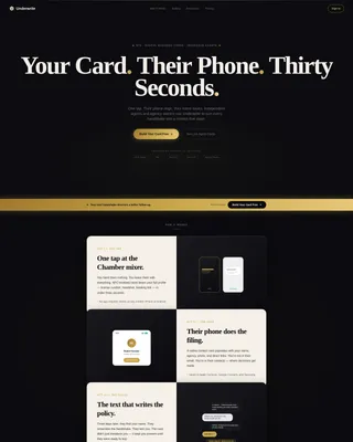 Insurance Agent Digital Business Card Landing Page