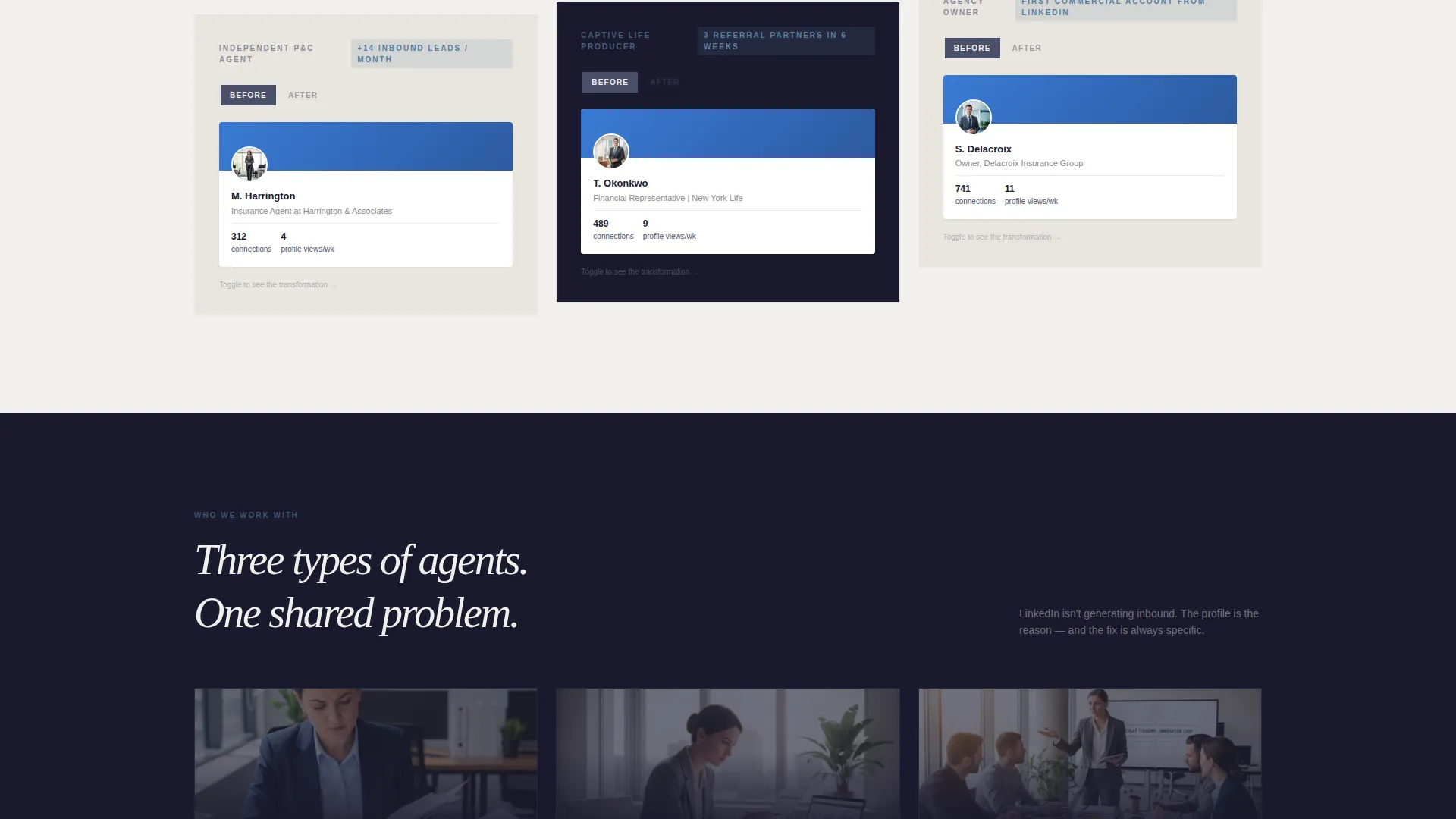 Insurance Agent Profile Professional Website Template