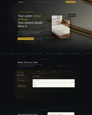 Insurance Agent Professional Résumé Landing Page