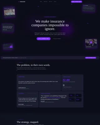 Insurance Content Marketing Agency Landing Page