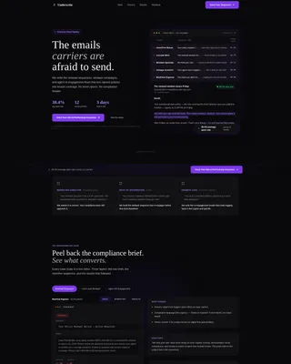Insurance Email Marketing Agency Landing Page
