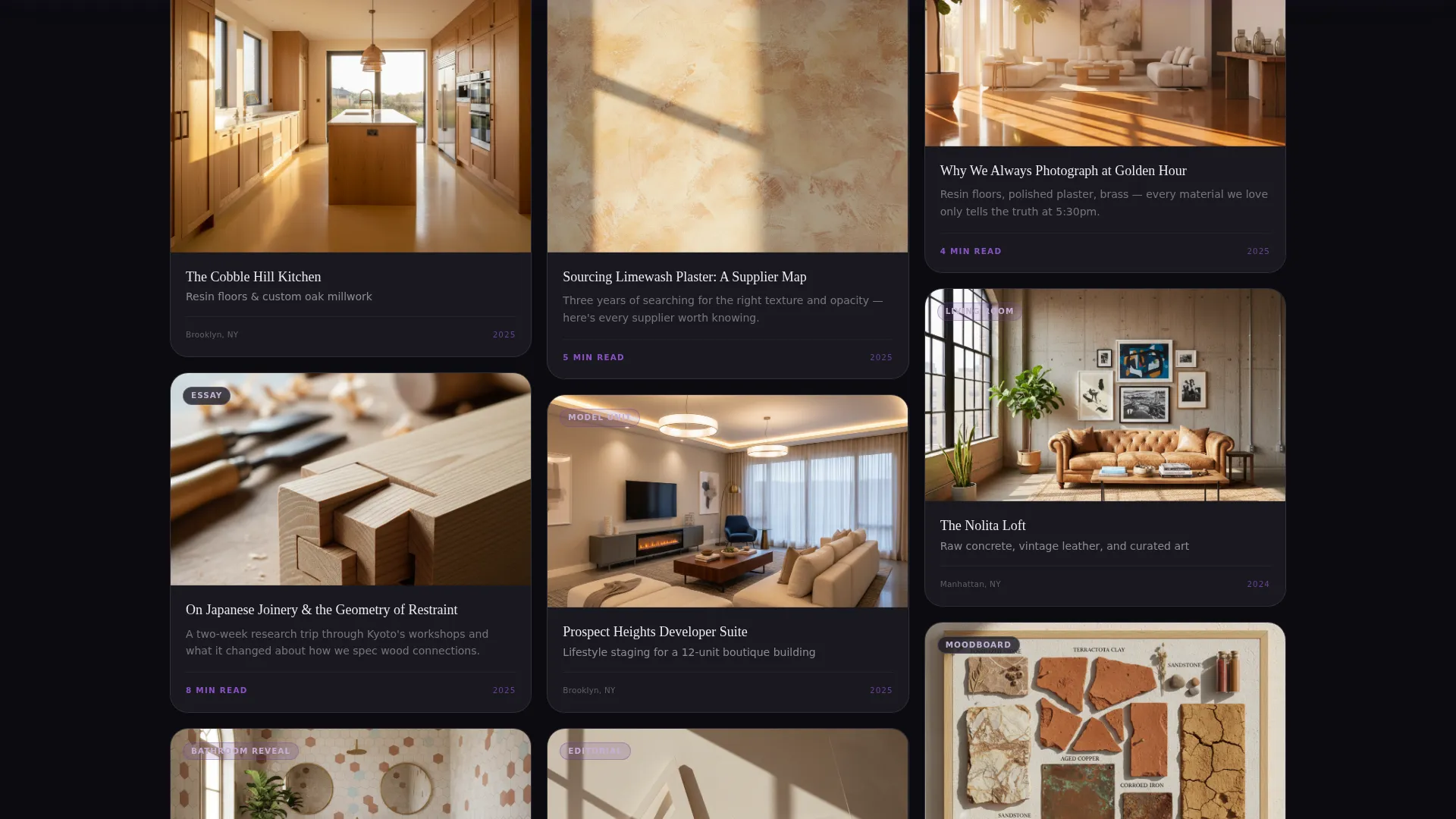 Interior Designer Portfolio Landing Page Template