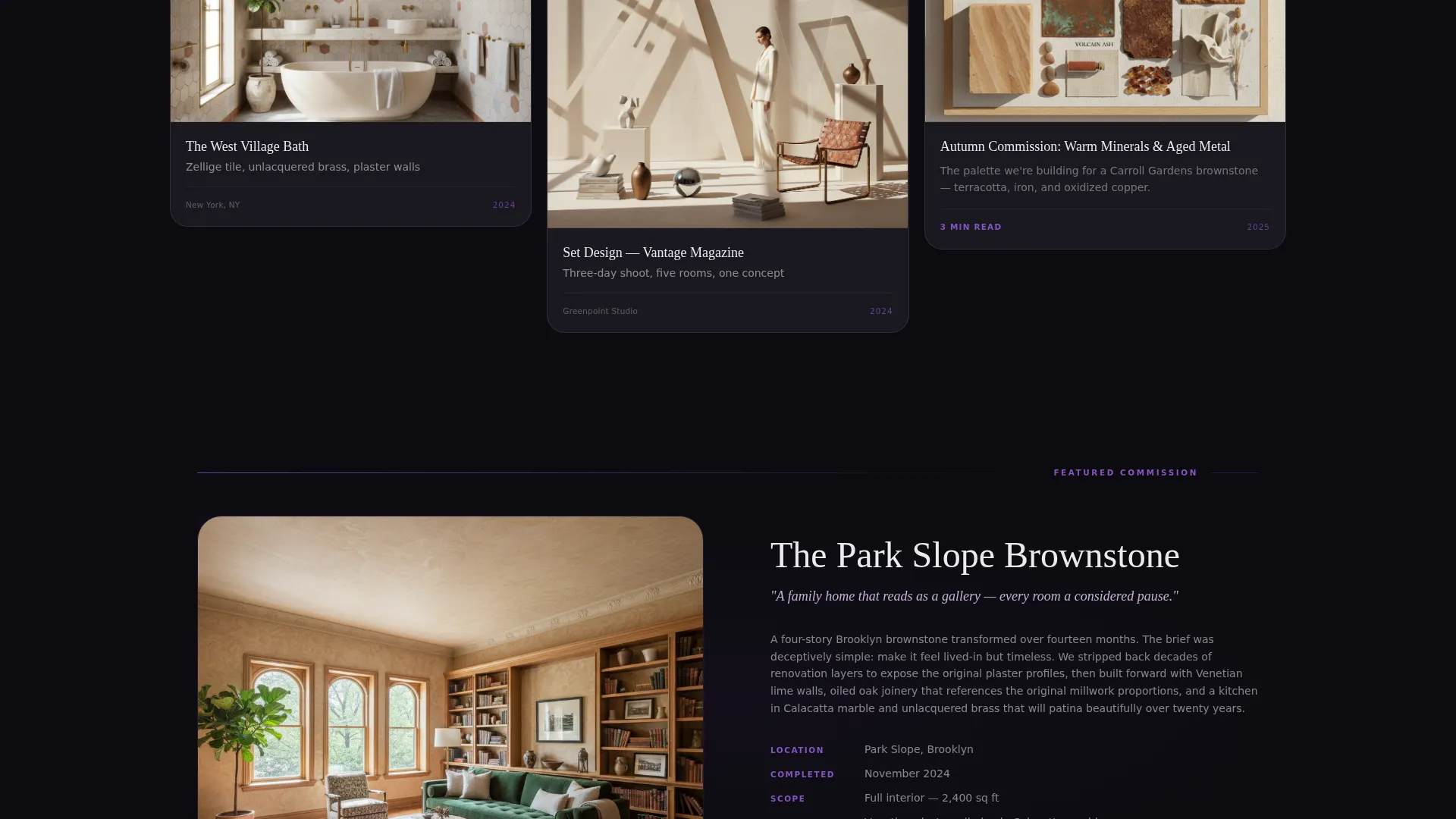 Interior Designer Portfolio Landing Page Template
