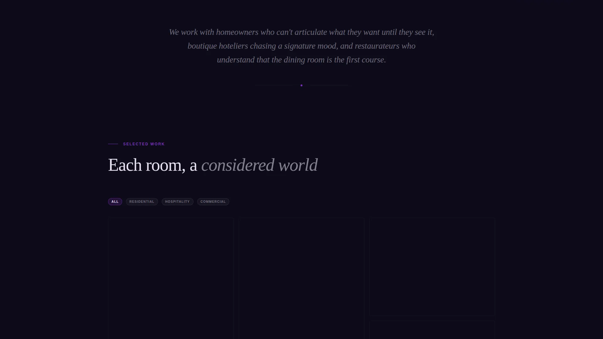 Architecture & Interiors Portfolio Portfolio Website Template