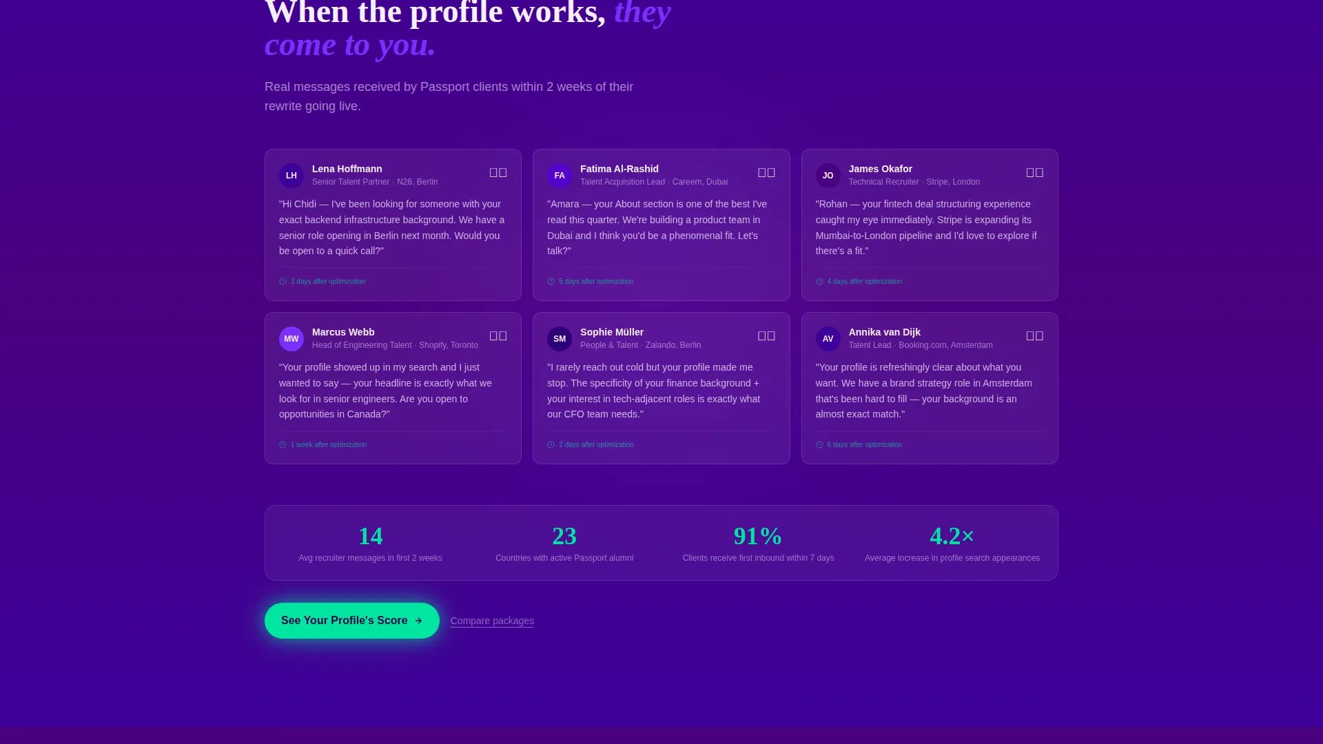 LinkedIn Profile Optimization Landing Page Template