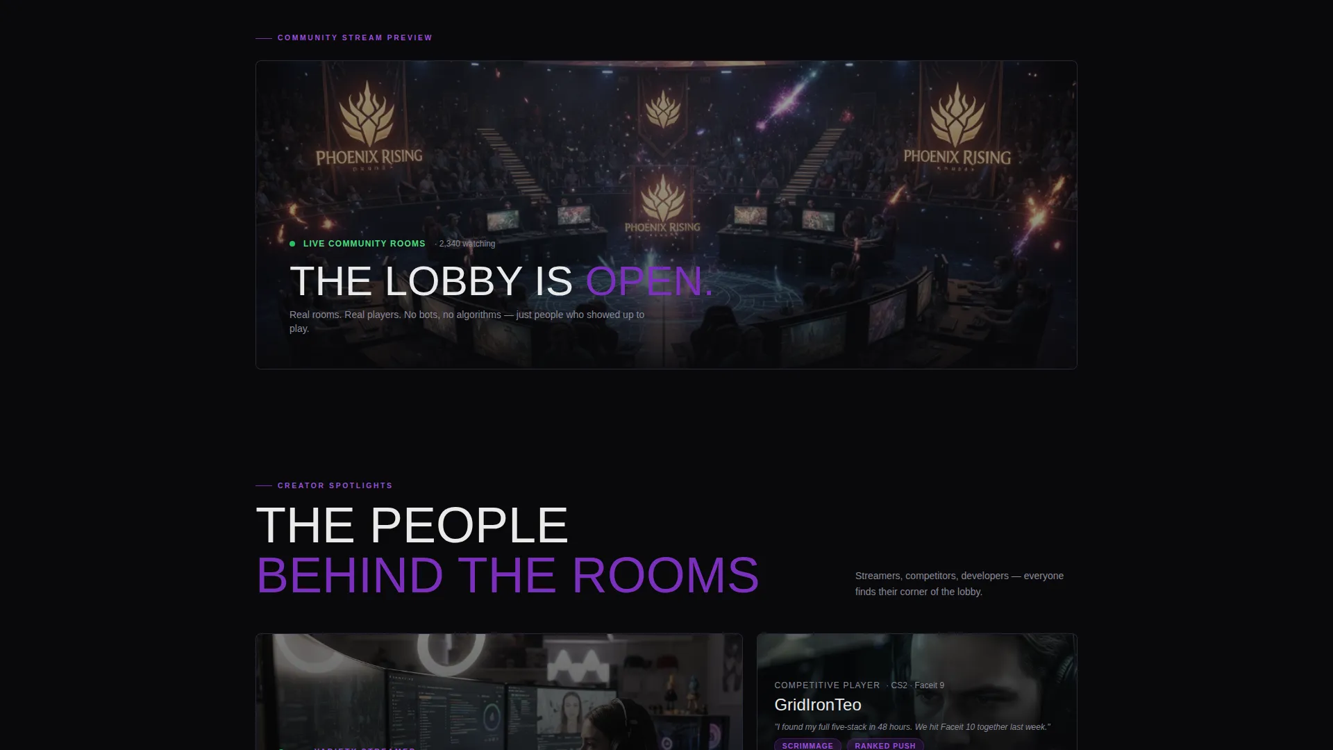 Electric Gaming Community Landing Page Template